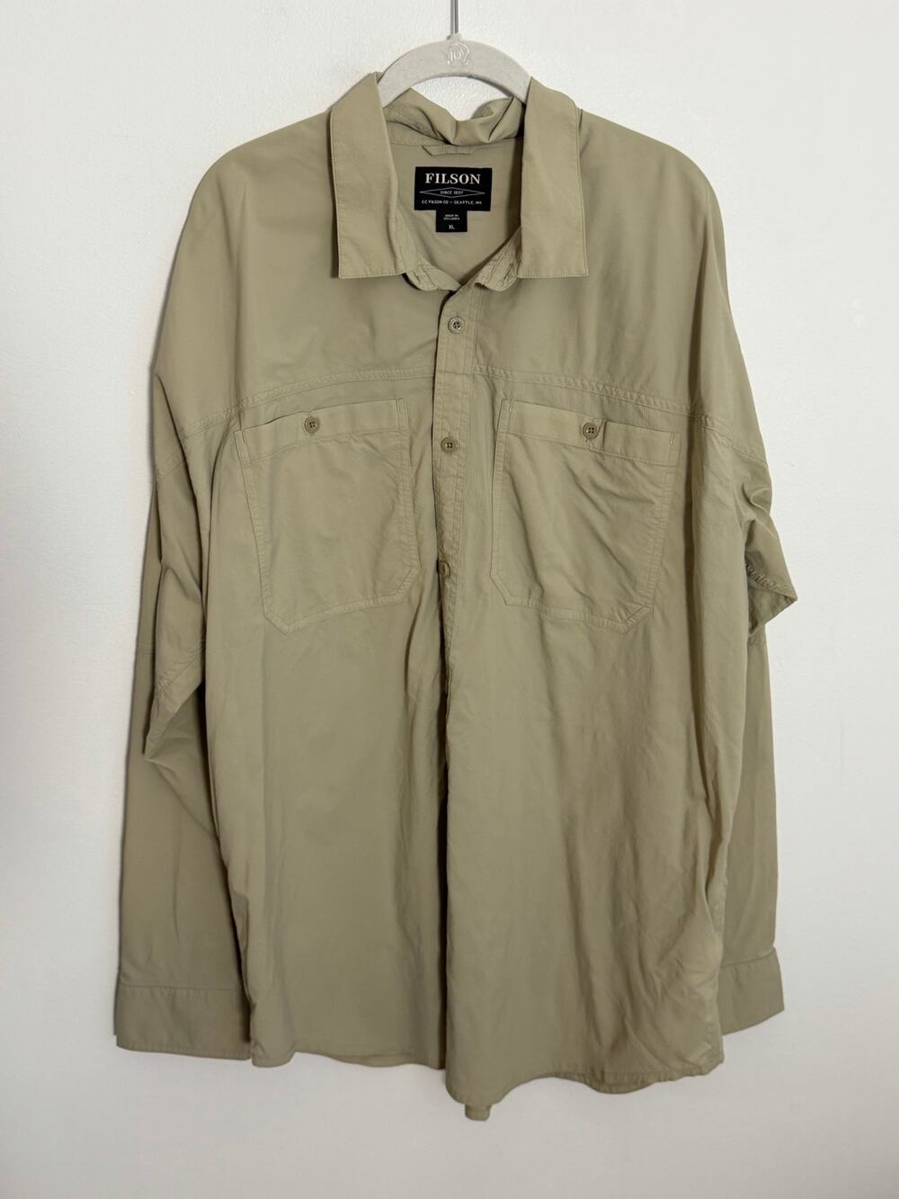 Filson lightweight long-sleeve outdoor utility shirt size XL